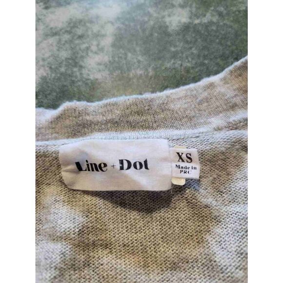 Anthropologie Line + Dot Eulalia grey Ruffle Sleeve Cardigan sz XS - Picture 3 of 5